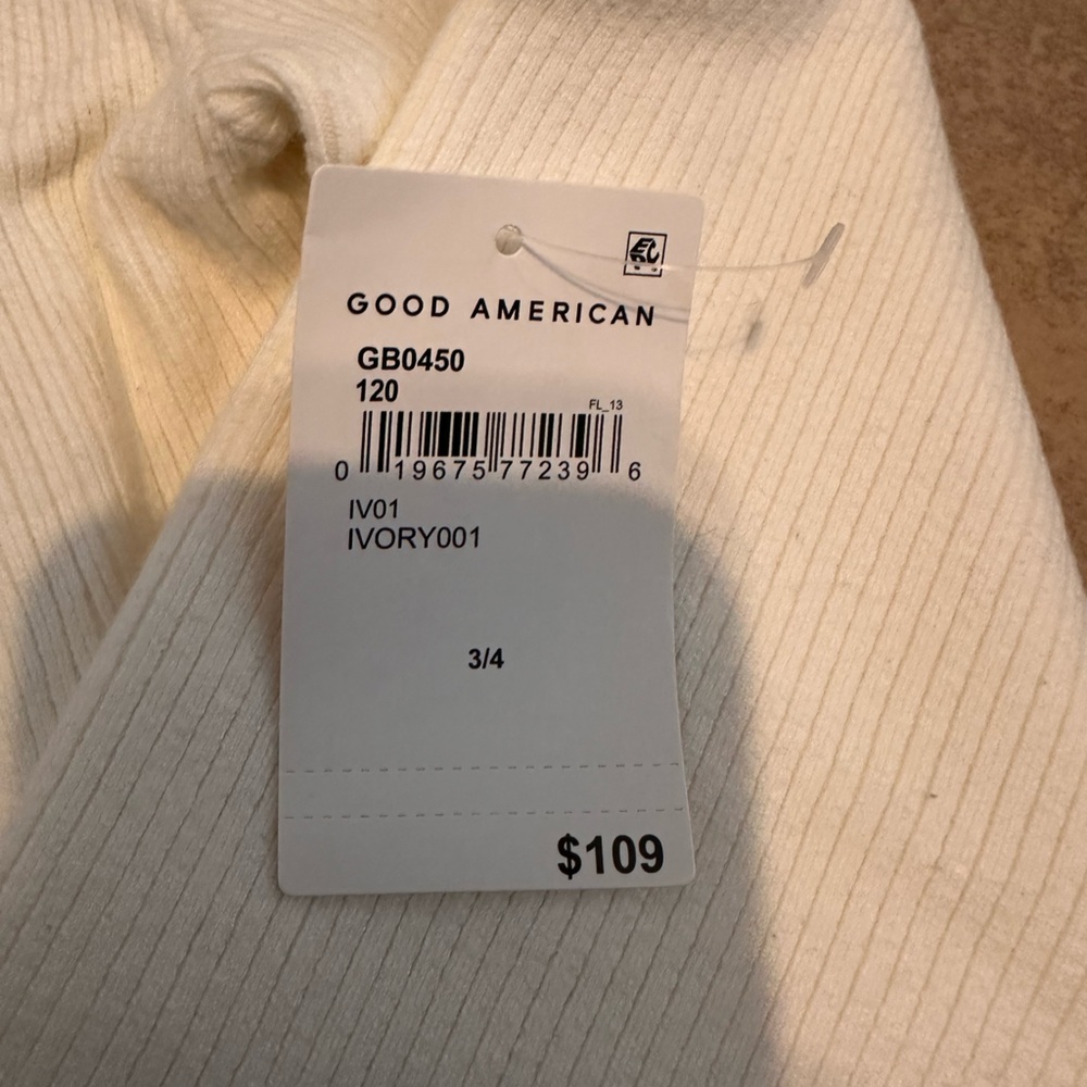 Good American Knit Cut-Out Ivory Top - Picture 2 of 3